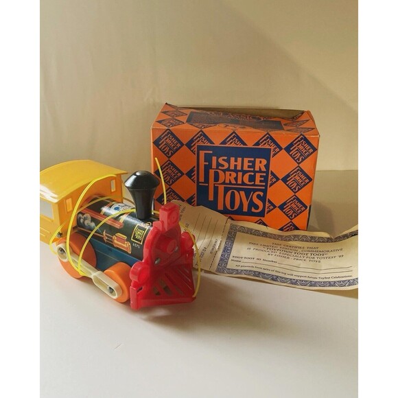 Vintage Fisher Price Toot Toot Train LE Pull Toy 1989 COA NEW OLD STOCK GIFT - Picture 1 of 16